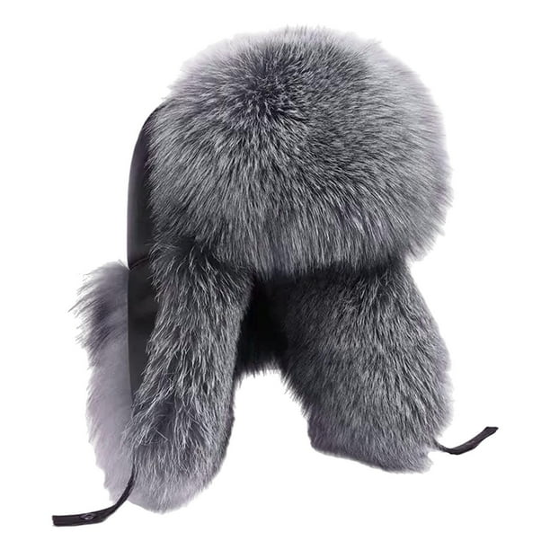 Gorro de invierno con protección auditiva, gorro Ushanka para correr al aire libre y motocicleta. gris
