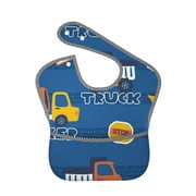 Bingfone Mess-Proof Baby Bib - Waterproof Bib For Baby Boy Or Girl With Food Catcher Pocket, Unisex-Construction Vehicles