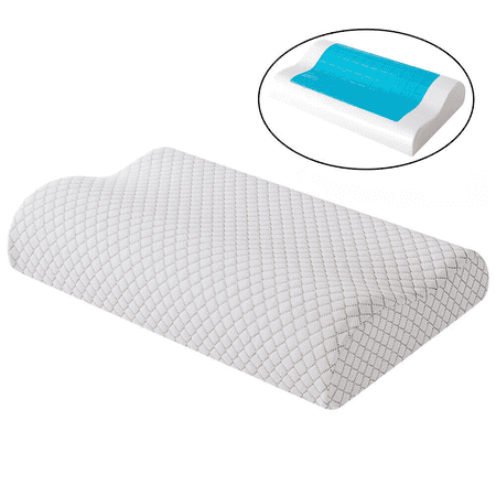Memory Foam Cooling Gel Pillow Orthopedic Cervical Neck Support Sleeping Pillow 1PCS 3D Diamond Plaid Fabrics