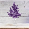 thumbnail image 4 of 25" Glitter Hemlock Spray: Purple, 4 of 5