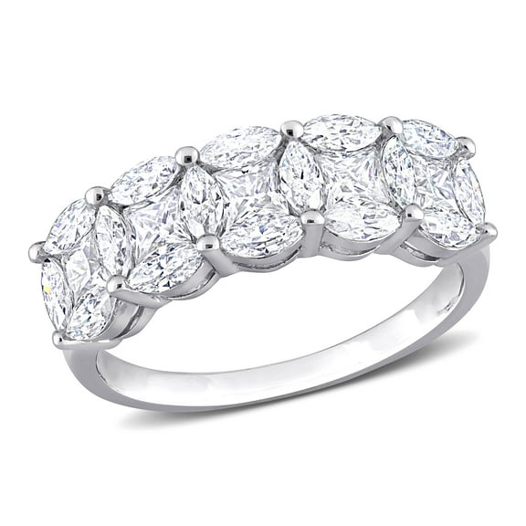 Everly Women's Created Moissanite Sterling Silver Ring