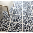 thumbnail image 6 of Nourison Grafix Damask White/Blue 8' x ROUND Area Rug, (8 Round), 6 of 8