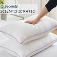 thumbnail image 2 of Pillows King Size Set of 2,Breathable Hotel Collection Bed Pillows for Sleeping Medium Soft Down Alternatie Microfiber Filled,20 x 36 Inches, 2 of 4
