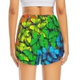 thumbnail image 4 of Haiem Rainbow Butterflies Women's 2 in 1 Running Shorts - Lightweight Athletic Workout Gym Yoga Breathable Sports Shorts Liner with Phone Pockets-Large, 4 of 9