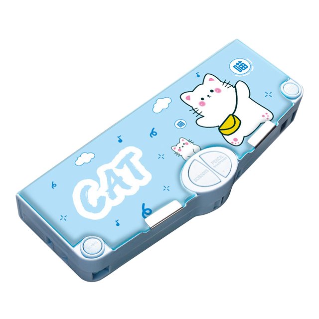 Caja de Lápices Macarena Dibujos Animados Almacenamiento Multifuncional Gran Capacidad Gato Suertudo