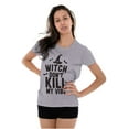 thumbnail image 3 of Halloween Witch Don't Kill My Vibe Womens Slim Fit Graphic Tee Brisco Brands L, 3 of 5