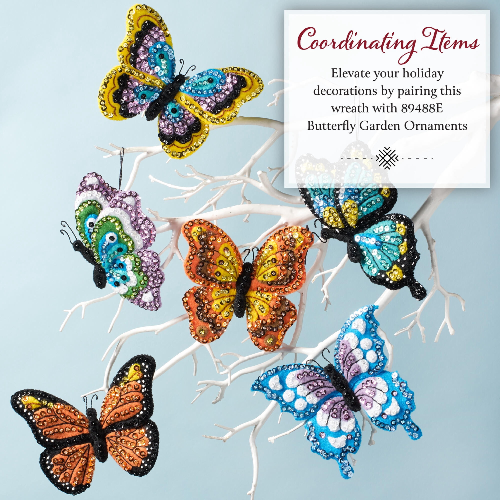 Bucilla Bless This Nest Felt Applique Wreath Kit, 15 x 15 in