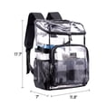 thumbnail image 4 of MIER Clear Backpack Transparent See Through Bookbag Heavy-Duty School Bag, 12L & 24L, 4 of 6