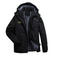 thumbnail image 2 of SELONE Womens Ski Coat Fleece Thick Breathable Windproof Long Sleeve Coat Hooded Neck Short Zip Up Single Breasted Jacket Loose Trendy Outerwear with Pockets Winter Overcoat Outwear Coat Black XL, 2 of 4