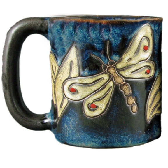 One (1) MARA STONEWARE COLLECTION - 16 Oz Coffee/Tea Cup Collectible Dinner Mugs - Dragonfly Insect Design