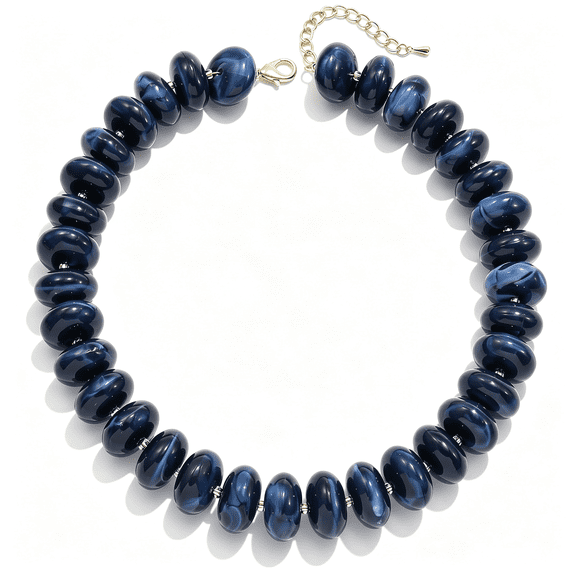 DESIGNICE Colorful Chunky Beaded Necklace for Women,Thick Acrylic Disc Bead Choker Statement Necklace Cute Trendy Necklaces Jewelry Gifts for Women Chunky Beaded Necklaces for Women