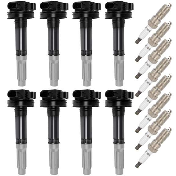 SCITOO 8 ignition coils UF622 with 8 Iridium Spark Plugs for Ford for F-150 5.0L