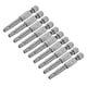 thumbnail image 1 of Uxcell 1.97'' Long 1/4" Vástago Hexagonal T25 Punta de Destornillador de Estrella de Seguridad Torx S2 Acero de Alta Aleación 10 pcs, 1 of 4