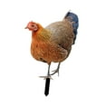 thumbnail image 3 of Espejo de gallo de jardín, decoración vívida, escultura de jardín resistente a la intemperie, figura de animal, postes estables, escultura de pollo re B, 3 of 8