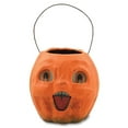 thumbnail image 4 of Halloween 4.50" Vintage Pumpkin Bucket Paper Mache Pumpkin Jol Spooky Tj2413, 4 of 6