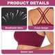 thumbnail image 3 of Ropa interior deportiva con tirantes para niñas Ropa interior sexy de yoga con espalda cruzada y soporte medio para mujer con copas desmontables, 3 of 5