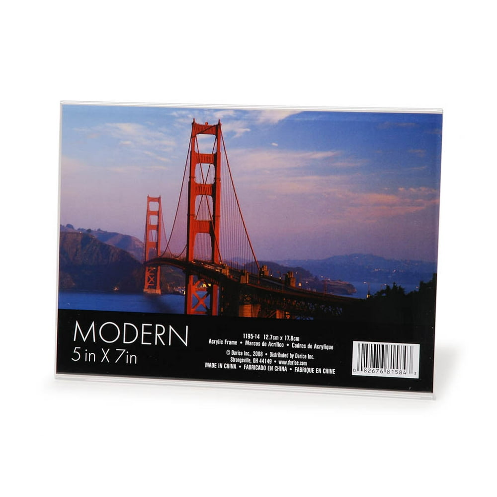 Darice Acrylic Frame Clear Horizontal 5 X 7 Inches