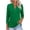 Green, variant on 3/4 Length Sleeve Womens Tops Spring Summer Casual V Neck Collared Plain T Shirts Blouse Dressy Casual Work Shirt