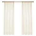 thumbnail image 6 of Deconovo Traditional Beige Solid Print Rod Pocket Sheer Window Curtains, 52 x 45 in (2 Panels), 6 of 6