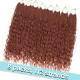 thumbnail image 2 of Goddess Box Braids Crochet Hair 8 Packs 18 Inch Boho Crochet Braids for Black Women Synthetic Pre-looped Bohemian Crochet Box Braids With Curly Ends (350# 18 Inch), 2 of 13