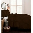 thumbnail image 2 of DNG Creations 3 Piece Ruffle Ribbon Design Comforter ( Twin/Twin XL Size ) Ultra Soft All-Season 550 GSM 800 Threads Count,100% Egyptian Cotton - Solid Chocolate Colour, 2 of 5