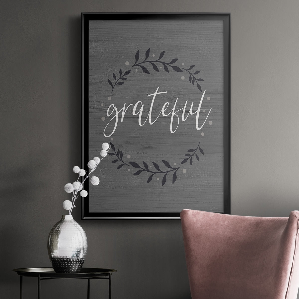 Grateful Wreath Premium Classic Framed Print - Ready to Hang