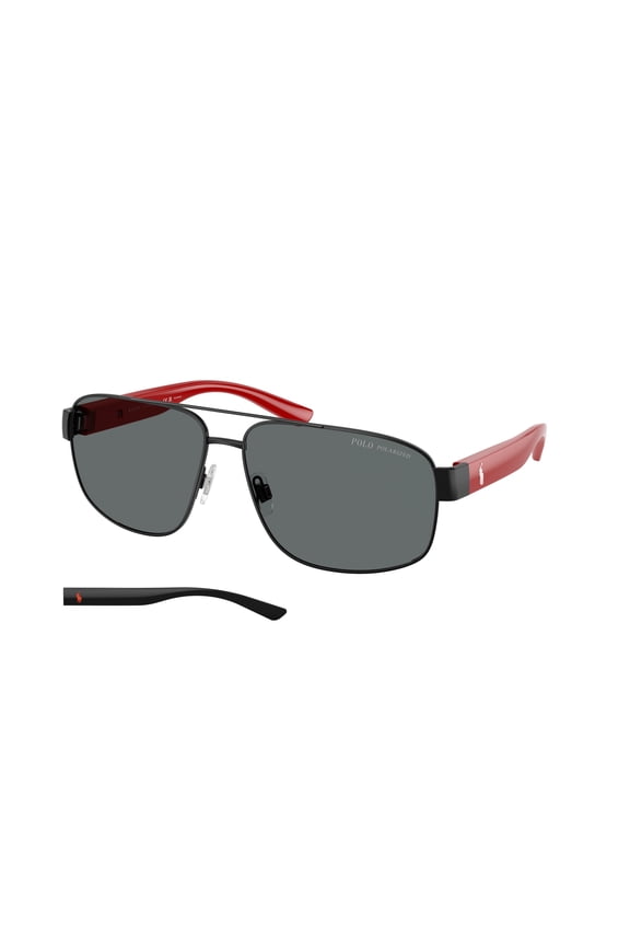 Sunglasses Polo PH 3156 922381 Semi Shiny Black Polar Dark Gr