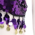 thumbnail image 4 of Miutii Womens Sparkle Belly Dance Bra Top Halter V Neck Crop Tops for Pole Dancing Ballet Hip-Hop Purple One Size, 4 of 4