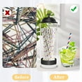 thumbnail image 4 of Straw Holder for Standard Size Drinking Straws, Acrylic Plastic Straw Dispenser for Counter with Lid Black - Pack of 2(Straws Not Include), 4 of 6