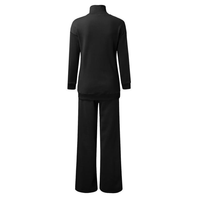 Baqcunre Two Piece Sets for Women Long Sleeve Turtleneck Top