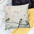 thumbnail image 2 of BANET  Birds Throw Pillow Covers Colorful Dot Birds Branches Short Plush Pillowcase Home Decor Cushion Case for Couch Sofa Bed , Super Soft &amp; Comfortable 12x12in, 2 of 5