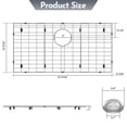 thumbnail image 2 of Dpzm 27-9/16"" X 14-9/16"" Protector De Fregadero De Acero Inoxidable Protectores De Fregadero Para Fregadero De Cocina Rejilla De Fregadero Para Parte Inferior Con Drenaje Trasero Rejilla De Fregader, 2 of 5