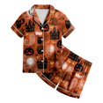 thumbnail image 5 of OJSFQUFP Girls Shorts Set Toddler Short Sleeve Print Shirts Tops Pants Outfits Button, 5 of 6
