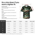 thumbnail image 3 of KLL Men's Hawaiian Shirt Short Sleeve Button Down Beach Shirts-Green Forest Dinosaur, 3 of 5