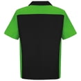 thumbnail image 2 of Workwear Outfitters Men's Short Sleeve Two-Tone Crew Shirt Black/Lime, 5XL, 2 of 2