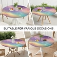 thumbnail image 7 of Colorful Tie Dye Nebula Pattern Round Fitted Tablecloth with Elastic Edge,Dining Table Cover Waterproof,Outdoor Round Tablecloth for Camping,Dining,Indoor and Outdoor, 7 of 7