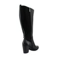 thumbnail image 5 of Naturalizer Women's Kalina Stretch Knee High Boot Black Leather and Fabric Wide Calf 10W, 5 of 8