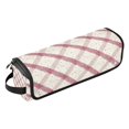 thumbnail image 2 of Hair Tool Organizer Bag with Heat Resistant Mat Removable Travel Storage Case for Hot Air Brushes Curling Irons Red and Cream Diamond Shapes, 2 of 8
