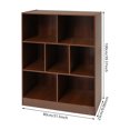 thumbnail image 2 of Bookcase, Wooden Bookshelf with 7 Compartments, 3-Tier Freestanding Display Storage Shelves, Cabinet Rack Organizer, DIY Book Case for Living Room, Bedroom, Home Office 31.5*9.06*39.37in, 2 of 26