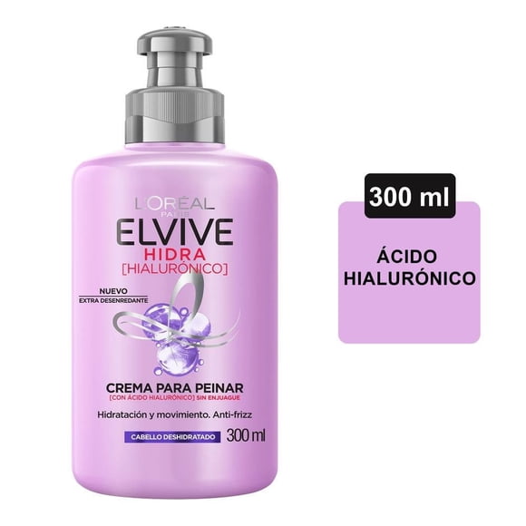 Crema para peinar L'Oréal Elvive hidra hialurónico cabello deshidratado 300 ml