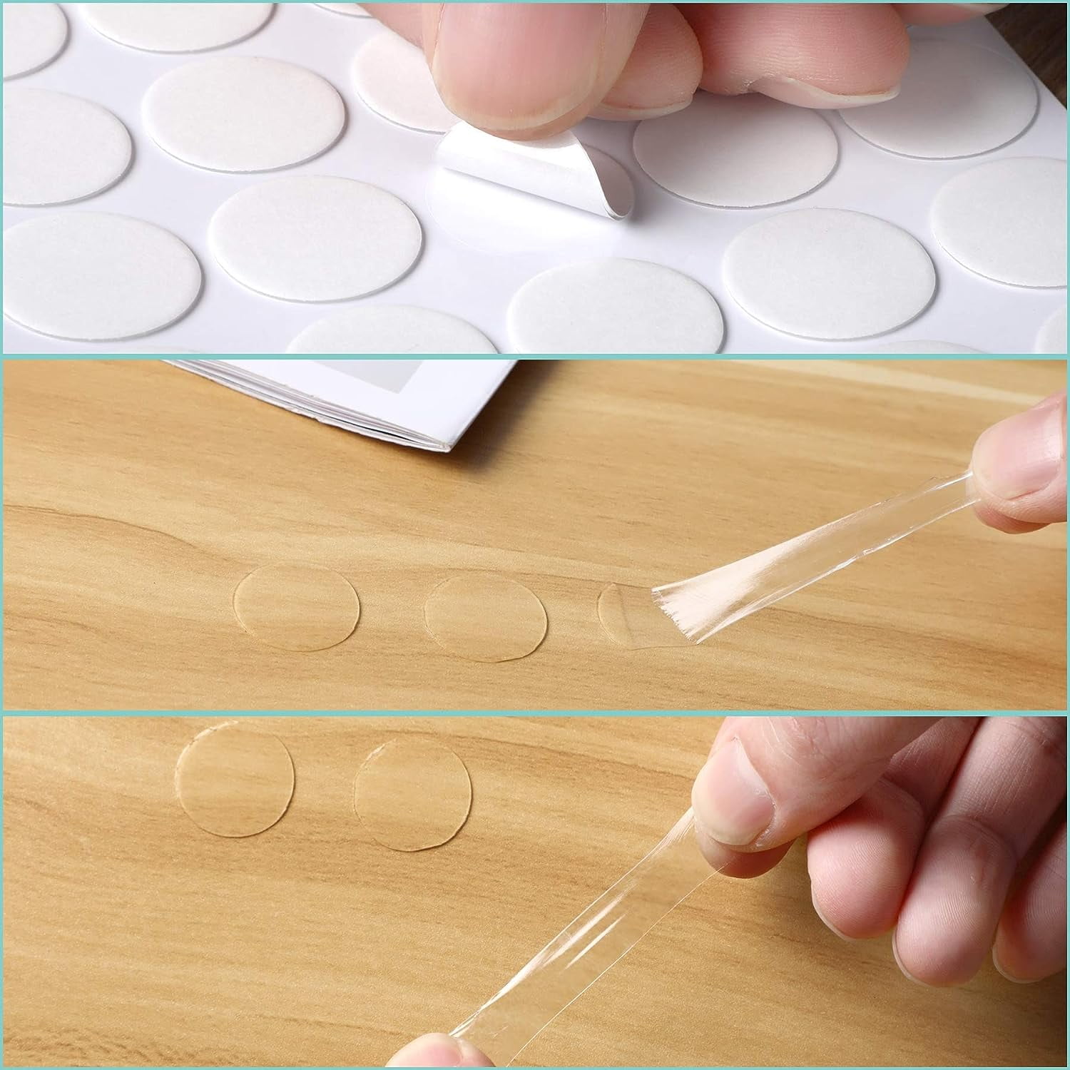 SoeKewo Double Sided Sticky Dots Transparent Stickers Super Sticky Tack No  Traces Mounting Adhesive Putty for Poster DIY Crafts Home Office and More -  Round 0.8, 270 Pcs 