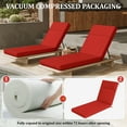 thumbnail image 5 of Snubbull Outdoor Chaise Lounge Cushions, with High-Density Foam, Ties Waterproof & Fade Resistant for Lawn and Pool Lounge Chairs, 80x26x4 inch, Red, 5 of 6