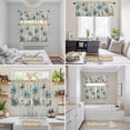 thumbnail image 6 of Spring Flowers Kitchen Curtains Sets for Windows 24 Inch Length, Vintage Rustic Tulips Floral Butterfly Khaki Rod Pocket Window Treatments Tier Curtains and Valances Set for Bedroom/Bathroom, 6 of 8