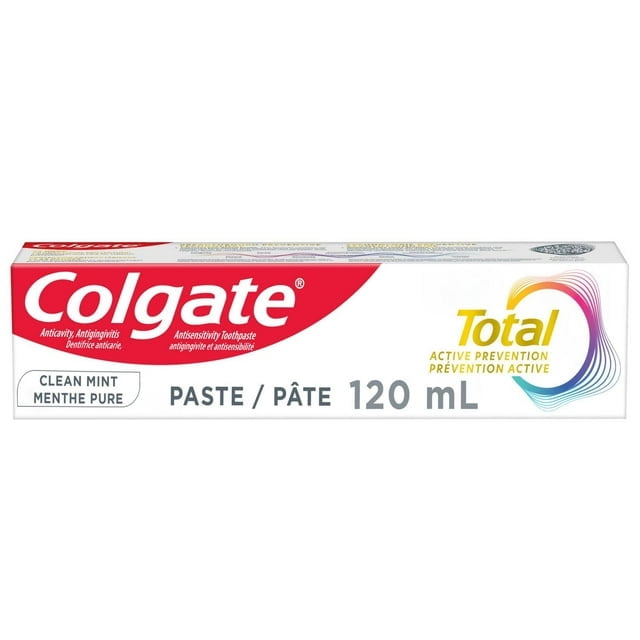 Colgate Total Active Prevention Clean Mint Toothpaste, 120 mL, 120 mL