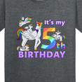 thumbnail image 4 of Inktastic It's My 5th Birthday Unicorn Youth T-Shirt, 4 of 5