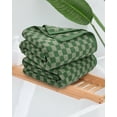 thumbnail image 2 of Toallas de baño Jacquotha Luxury Green a cuadros, 480 g/m², algodón, 2 of 7