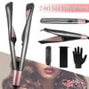 2 In 1 Hair Curler Straightener, Professional Salon Curling Hair Iron Tool with Adjustable Temp For All Hair Types, Instant Heating