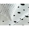 thumbnail image 4 of Ambesonne Modern Quilted Bedspread Set 3 Pcs, Big Little Pop Art Dots, Queen Size, Black White, 4 of 5