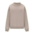 thumbnail image 6 of Plebaso Women's Mock Turtleneck Sweatshirt Athletic Long Sleeve Fall Winter Lightweight Pullover Tops, 6 of 9