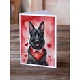 thumbnail image 2 of Black German Shepherd My Valentine Greeting Cards Pack of 8 7 in x 5 in, 2 of 3